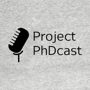 Project PhDcast logo (black) T-Shirt